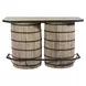Reclaimed and Reframed Brown 64" Rectangular Barrel Bar Table