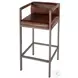 Dennis Brown Leather Bar Stool