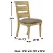 Clover Ridge Carmel Ladder Back Side Chair Set of 2