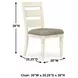 Clover Ridge Whitewash Ladder Back Side Chair Set of 2