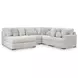 Snodoodle Arctic 5 Piece Modular Sectional with Chaise and Pillows