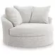 Snodoodle Arctic Performance Fabric Oversized Swivel Accent Chair