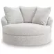 Snodoodle Arctic Performance Fabric Oversized Swivel Accent Chair