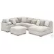 Snodoodle Arctic 6 Piece Sectional with Armless Chaise