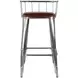 Coriander Brown and Silver 31" Rectangular Barstool