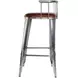 Coriander Brown and Silver 31" Rectangular Barstool