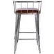 Coriander Brown and Silver 31" Rectangular Barstool