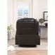 Waterlily Black Swivel Rocker Recliner with Heat and Massage