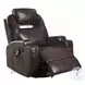 Waterlily Brown Synthetic Leather Rocker Swivel Recliner