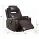Waterlily Brown Synthetic Leather Rocker Swivel Recliner