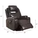 Waterlily Brown Swivel Rocker Recliner with Heat and Massage