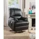Ixora Black Synthetic Leather Recliner with Power Lift and Massage