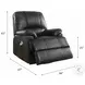 Ixora Black Synthetic Leather Recliner with Power Lift and Massage