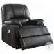 Ixora Black Synthetic Leather Recliner with Power Lift and Massage