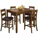 Plantation Light Brown 5 Piece Counter Height Dining Set