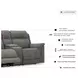 Next-Gen DuraPella Slate Performance Fabric 76" Power Reclining Loveseat With Console