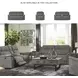 Next-Gen DuraPella Slate Performance Fabric 76" Power Reclining Loveseat With Console