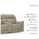 Next-Gen DuraPella Sand Performance Fabric 76" Power Reclining Loveseat With Console
