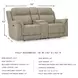 Next-Gen DuraPella Sand Performance Fabric 76" Power Reclining Loveseat With Console