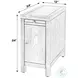 Nora Smooth White 1 Door End Table