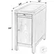 Nora Antique Coffee 1 Door End Table