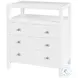 Nora Smooth White 3 Drawer Tall Nightstand