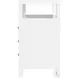 Nora Smooth White 3 Drawer Tall Nightstand