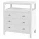 Nora Textured White 3 Drawer Tall Open Nightstand