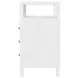 Nora Textured White 3 Drawer Tall Open Nightstand