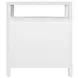 Nora Textured White 3 Drawer Tall Open Nightstand