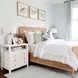 Nora Textured White 3 Drawer Tall Open Nightstand