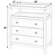 Nora Textured White 3 Drawer Tall Open Nightstand