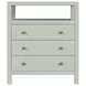 Nora Sage Green 3 Drawer Tall Open Nightstand