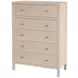 Nora Antique Taupe 36" Rectangular 5 Drawer Tall Dresser