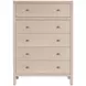 Nora Antique Taupe 36" Rectangular 5 Drawer Tall Dresser
