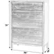 Nora Antique Taupe 36" Rectangular 5 Drawer Tall Dresser
