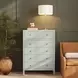 Nora Sage Green 5 Drawer Tall Dresser