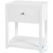 Nora Smooth White 1 Drawer Nightstand