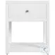 Nora Smooth White 1 Drawer Nightstand