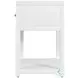 Nora Smooth White 1 Drawer Nightstand