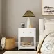 Nora Smooth White 1 Drawer Nightstand
