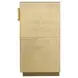 Francois Antique Gold Leather Upholstered 2 Door Accent Cabinet