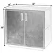 Francois Antique Gold Leather Upholstered 2 Door Accent Cabinet