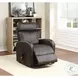 Ricardo Brown Synthetic Leather Power Recliner with Lift