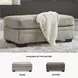 Stonemeade Taupe Ottoman