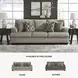 Stonemeade Taupe Queen 92" Sofa Sleeper