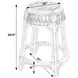 Antigua Natural 25" Round Counter Height Stool
