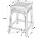 Antigua Natural 25" Square Count Height Stool
