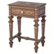 Rashmi Brown and White Rectangular End Table