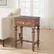 Rashmi Brown and White Rectangular End Table